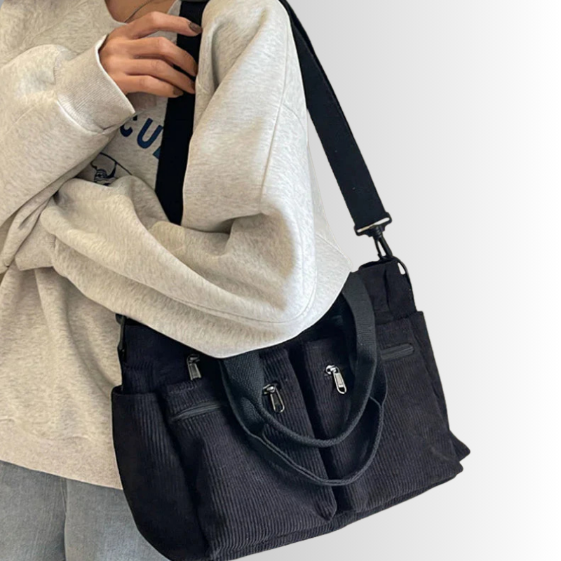 Mosrugs | Urban Cord Tote Stylish Corduroy Shoulder Bag – Spacious, Lightweight & Functional Everyday Tote