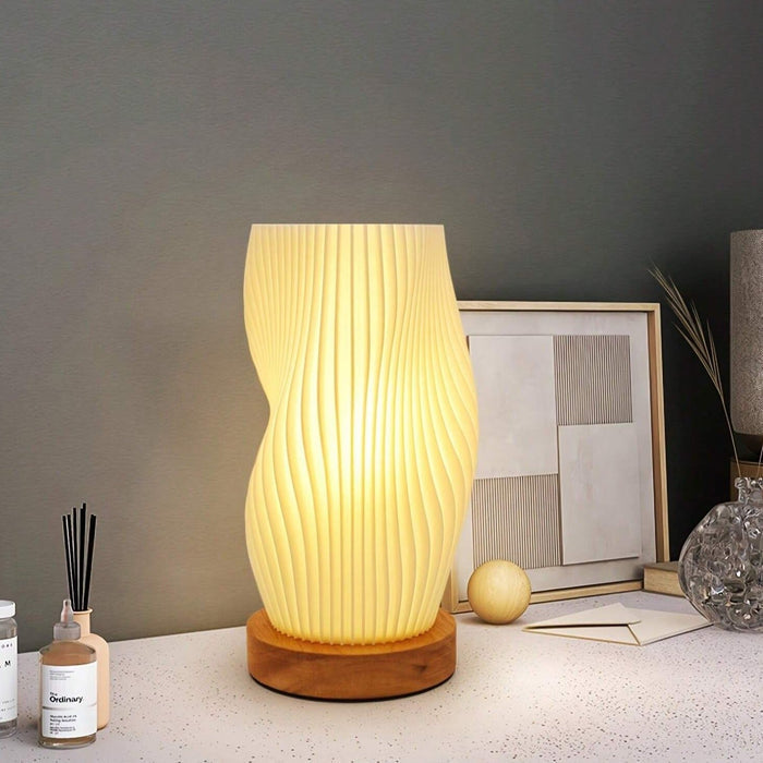 Mosrugs | Wavecrest Table Lamp – Soft Glow Designer Lamp with Dimmable Warm & Natural White Light