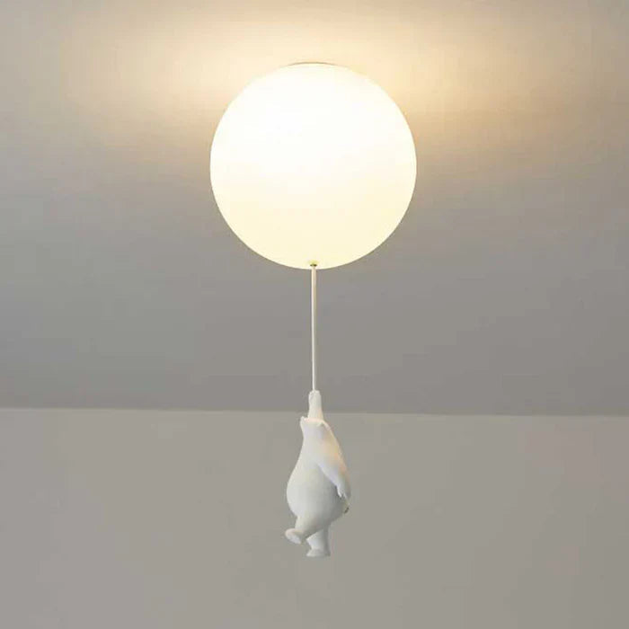 Mosrugs | CloudBear Kids Ceiling Light – Bear & Balloon LED Pendant Lamp for Nursery and Bedroom Decor