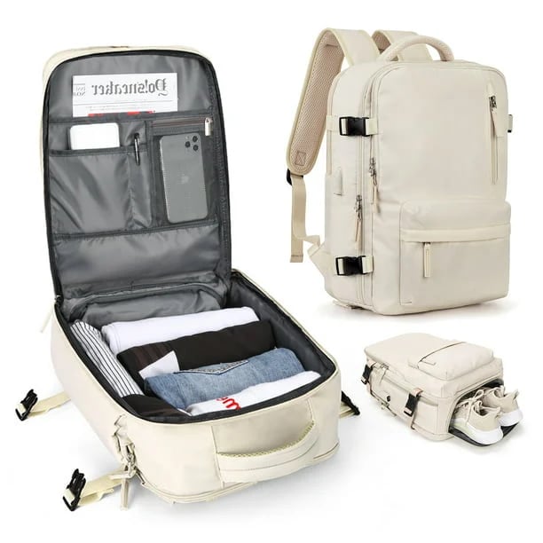 Mosrugs | Women's Large Travel Backpack – Waterproof Hiking Rucksack | Anti-Theft & USB Charging
