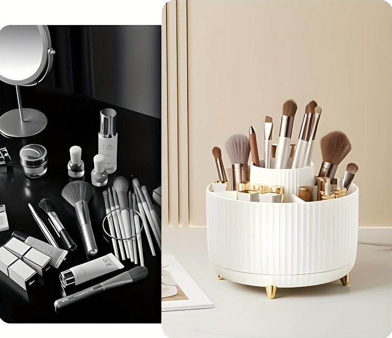Mosrugs | GlamSpin – 360° Rotating Makeup & Desk Organiser with 5 Compartments
