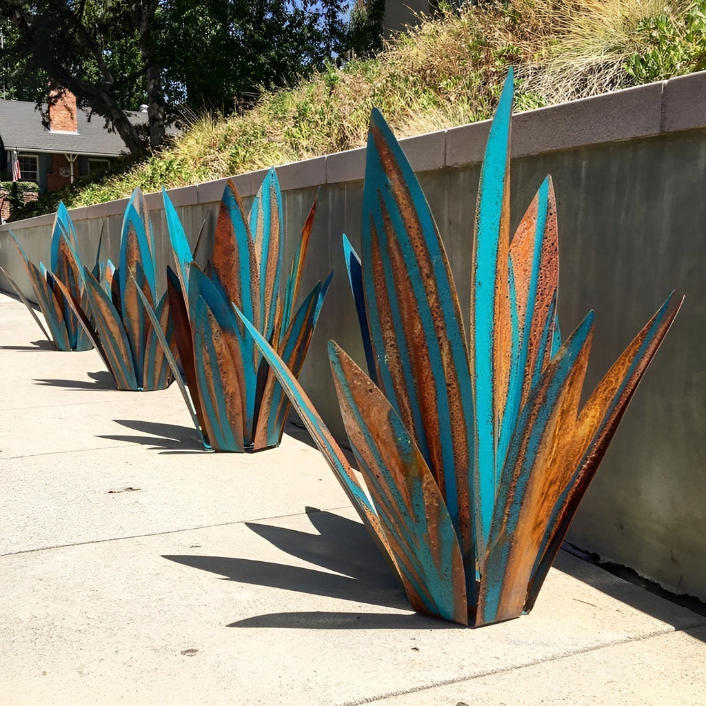 Mosrugs | Eternal Agave – Handcrafted Rust-Proof Metal Garden Sculpture for Indoor & Outdoor Decor