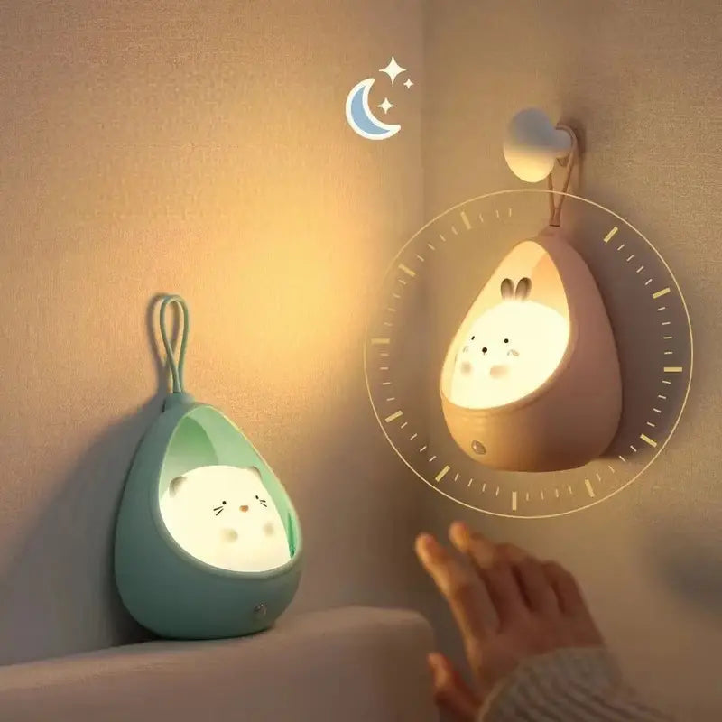 Mosrugs | PurrLight – Cute Animal Night Light LED Bedside Lamp for Kids