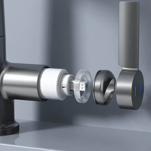 Mosrugs | WaterMaster Flexible LED Kitchen & Bathroom Faucet – 360° Swivel, Pull-Out Hose & 5 Spray Modes