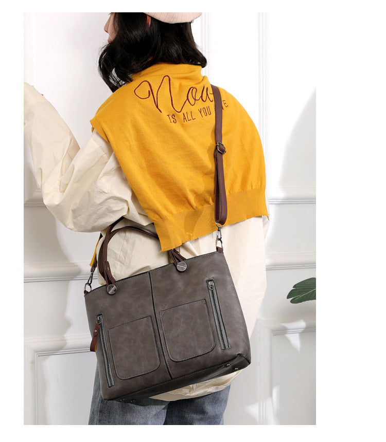 Mosrugs | Vintage Leather Autumn Shoulder Bag for Women – Stylish PU Crossbody Tote