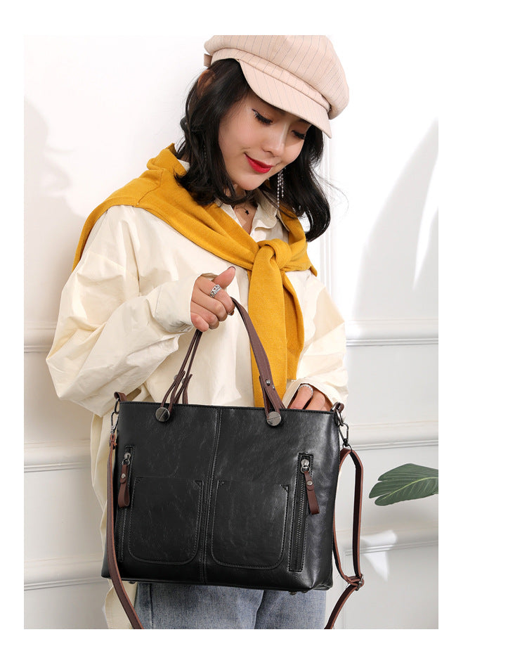 Mosrugs | Vintage Leather Autumn Shoulder Bag for Women – Stylish PU Crossbody Tote