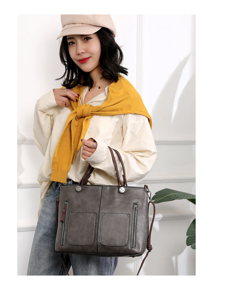 Mosrugs | Vintage Leather Autumn Shoulder Bag for Women – Stylish PU Crossbody Tote