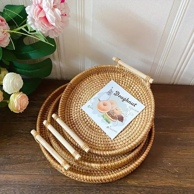Mosrugs | EcoRiva - Woven Rattan Serving Tray