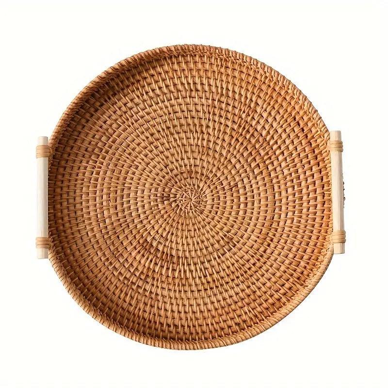 Mosrugs | EcoRiva - Woven Rattan Serving Tray