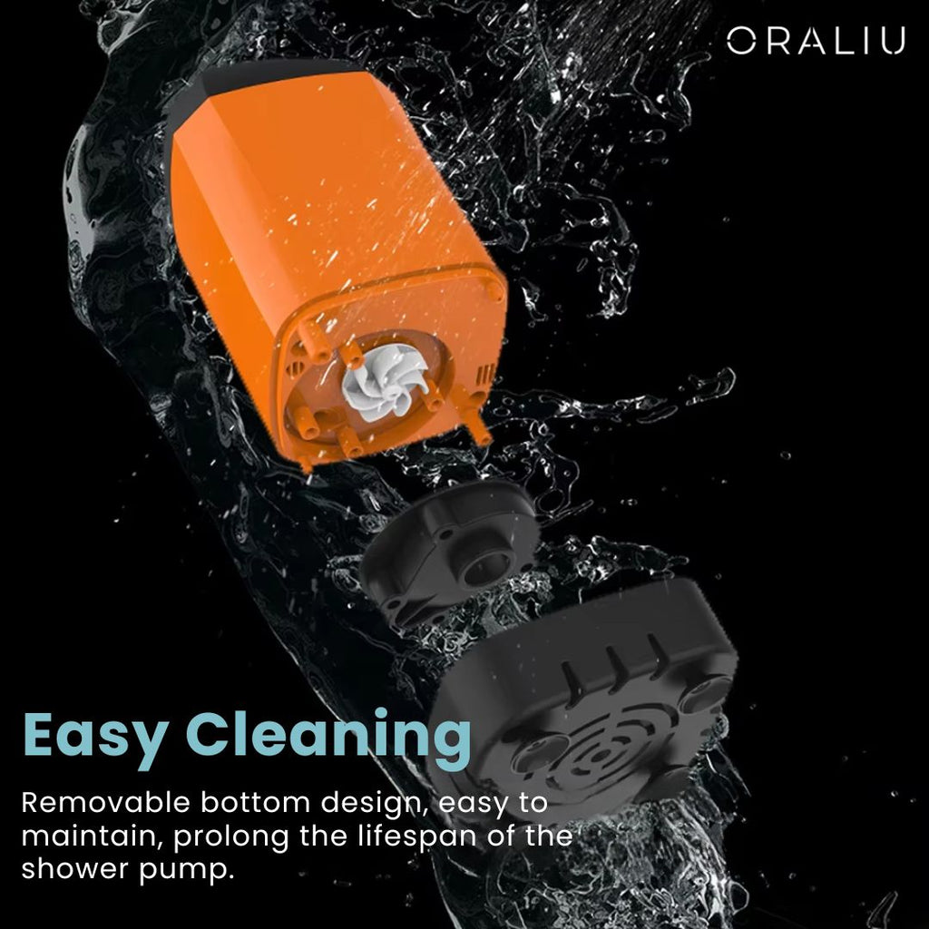 Mosrugs | Portable Camping Shower with Pump – USB Rechargeable, 4400mAh Battery, Compact & Easy Setup