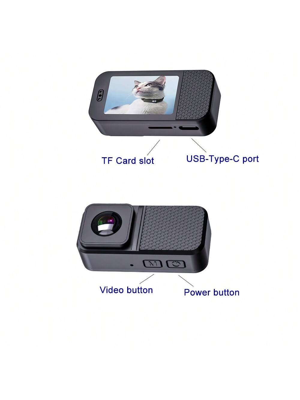 Mosrugs | Portable 160° Pet Camera for Cats & Dogs with 1080P HD Video – 32GB