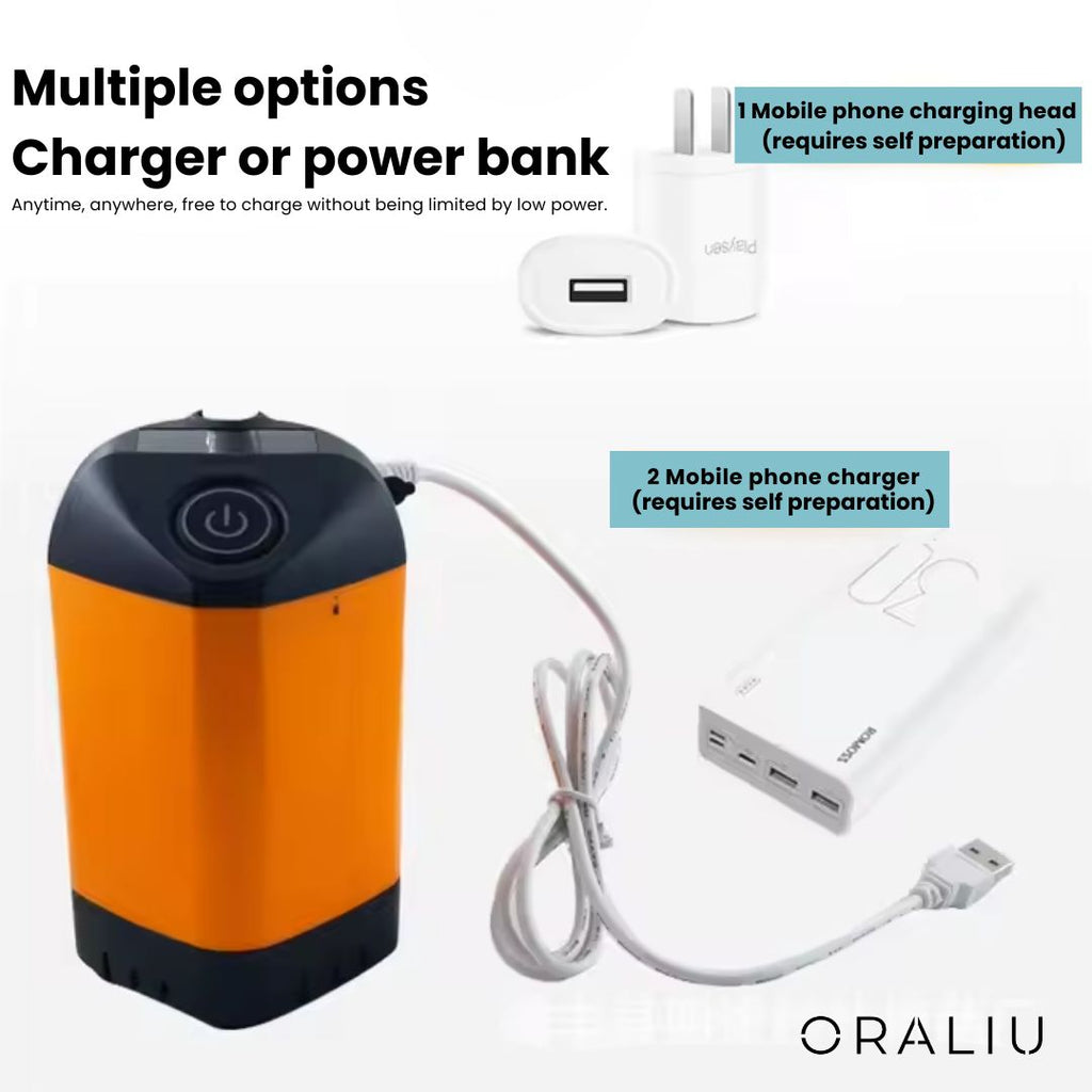 Mosrugs | Portable Camping Shower with Pump – USB Rechargeable, 4400mAh Battery, Compact & Easy Setup