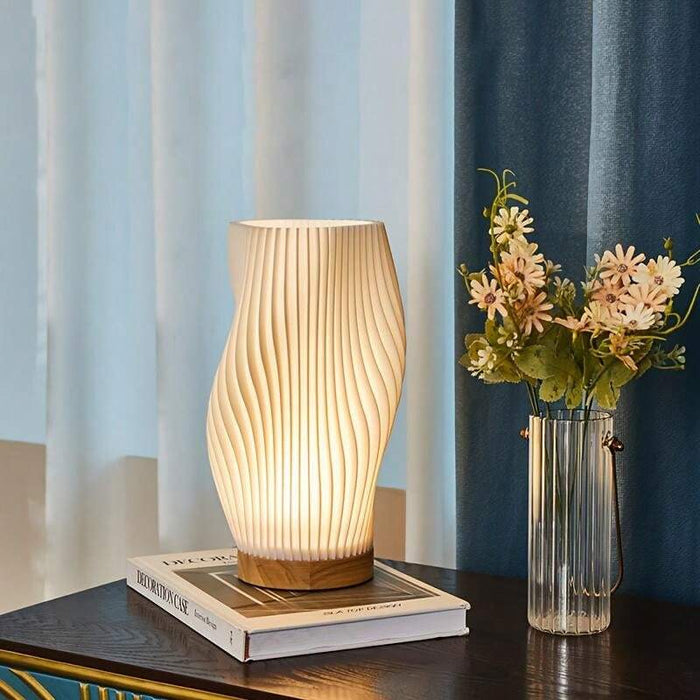 Mosrugs | Wavecrest Table Lamp – Soft Glow Designer Lamp with Dimmable Warm & Natural White Light