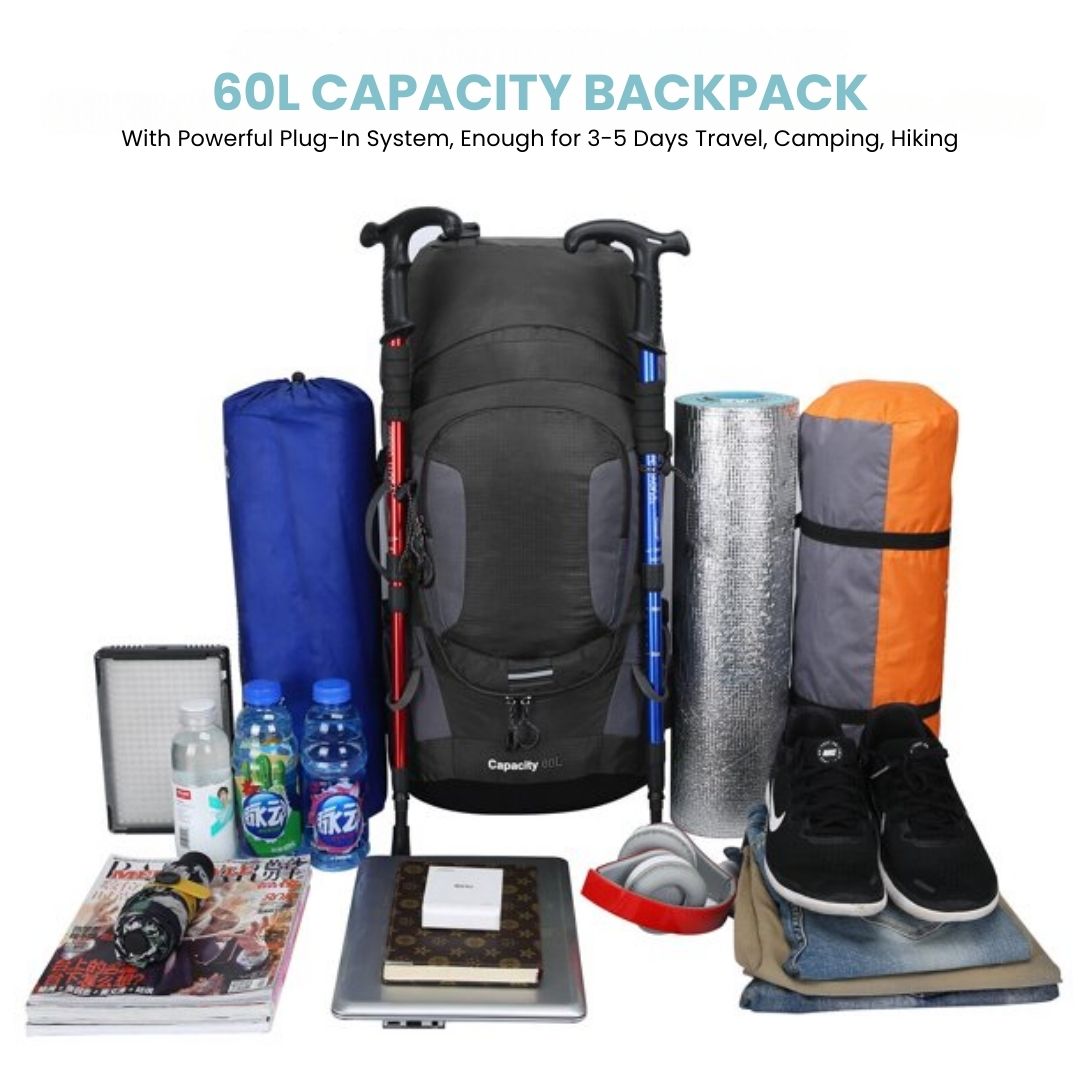 Mosrugs | 60L Waterproof Backpack – Ultimate Outdoor Backpack for All Adventures