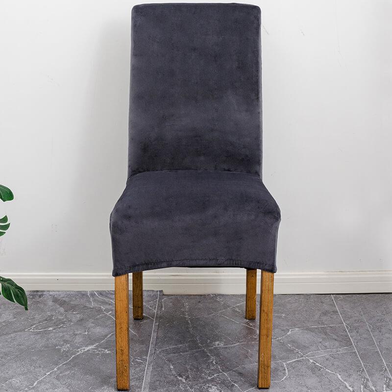 Mosrugs | Stretch Velvet XL Size Dining Chair Covers x4 | Soft. Stretchable & Non-Slip for Home Dining Room Decoration