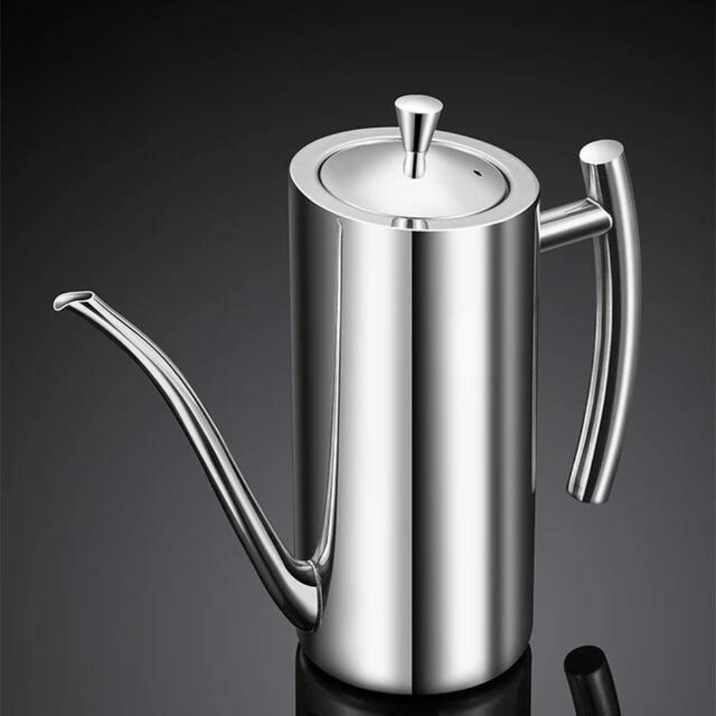 Mosrugs | Premium Stainless Steel Oil Dispenser Bottle – Leak-Proof Kitchen Oil Container for Cooking, Vinegar & Sauces
