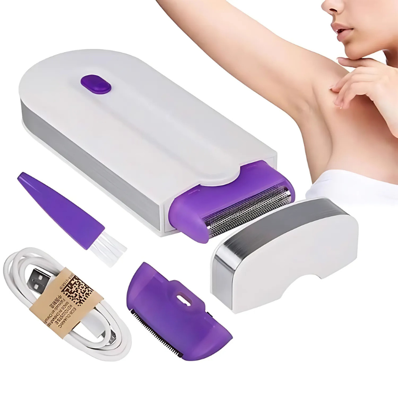 Mosrugs | FluweelSmooth Pro – Painless Laser Hair Removal Device with Sensa-Light Comfort | For Face & Body