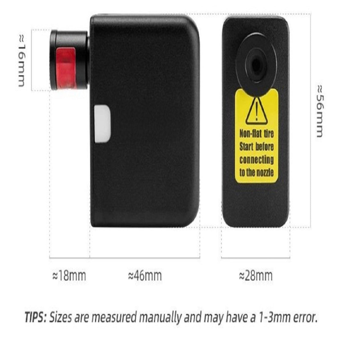 Mosrugs | Ultra-Compact Mini Electric Bicycle Pump with Type-C Rechargeable Battery – Fits Schrader & Presta Valves