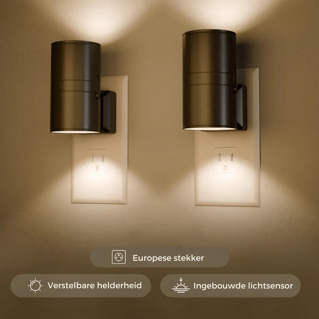 Mosrugs | Alova LED Plug-In Wall Light – Dimmable Sensor Lamp for Hallways, Stairs & Bedrooms