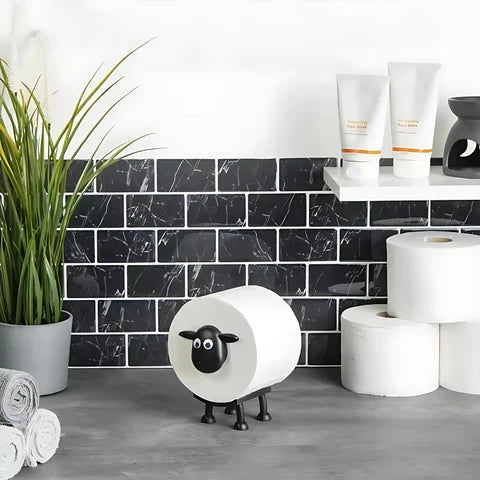 Mosrugs | Sheep Toilet Paper Holder | Charming, Space-Saving Design for Bathroom Organization & Fun Décor