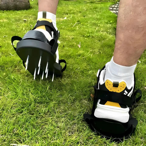Mosrugs | Lawn Aerator Shoes | Adjustable Straps for Healthier Roots & Thicker Grass without Heavy Tools