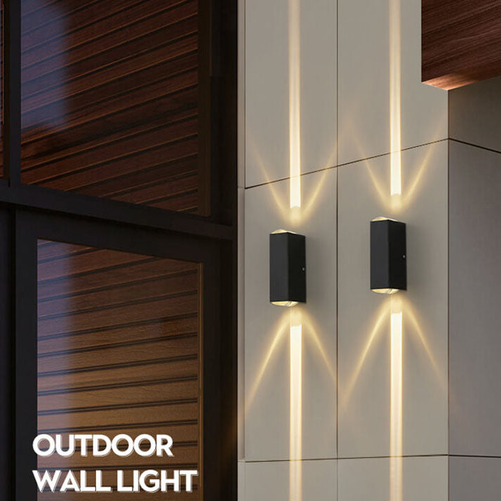 Mosrugs | LED Waterproof Outdoor Wall Sconce | Modern Rectangular Design. Energy-Efficient 600-1000 Lumens for Patios & Gardens