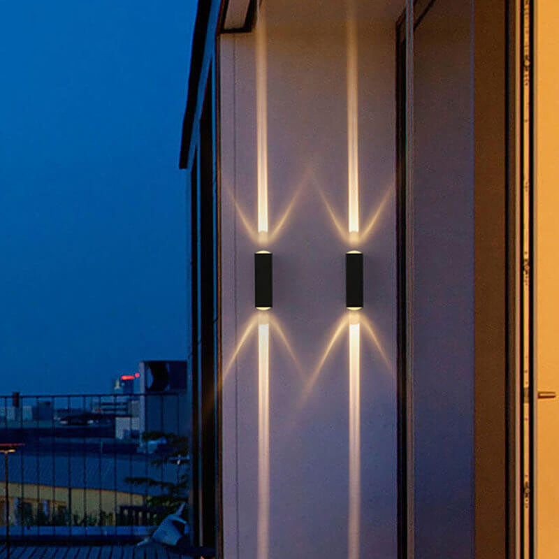 Mosrugs | LED Waterproof Outdoor Wall Sconce | Modern Rectangular Design. Energy-Efficient 600-1000 Lumens for Patios & Gardens