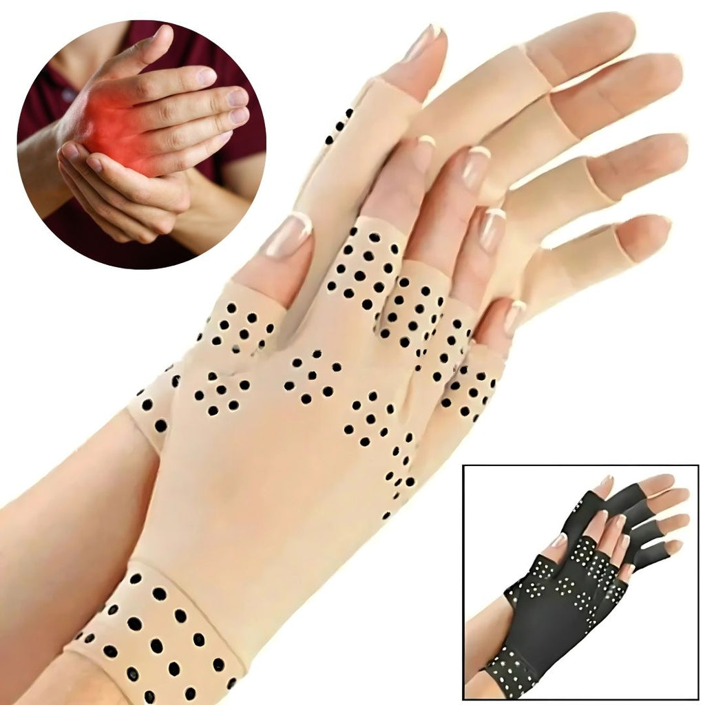 Mosrugs | Fingerless Gloves for Arthritis & Pain Relief - Magnetic Compression for Improved Circulation and Reduced Swelling