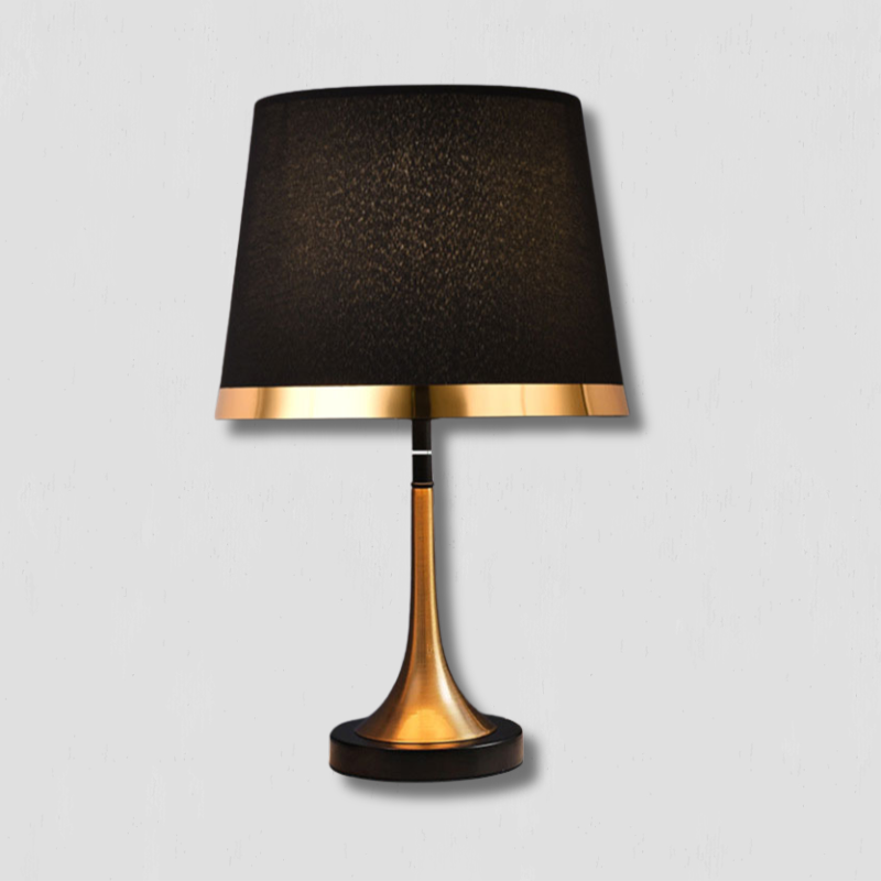 Mosrugs | GiltGlow – Elegant Gold and Black Retro Table Lamp