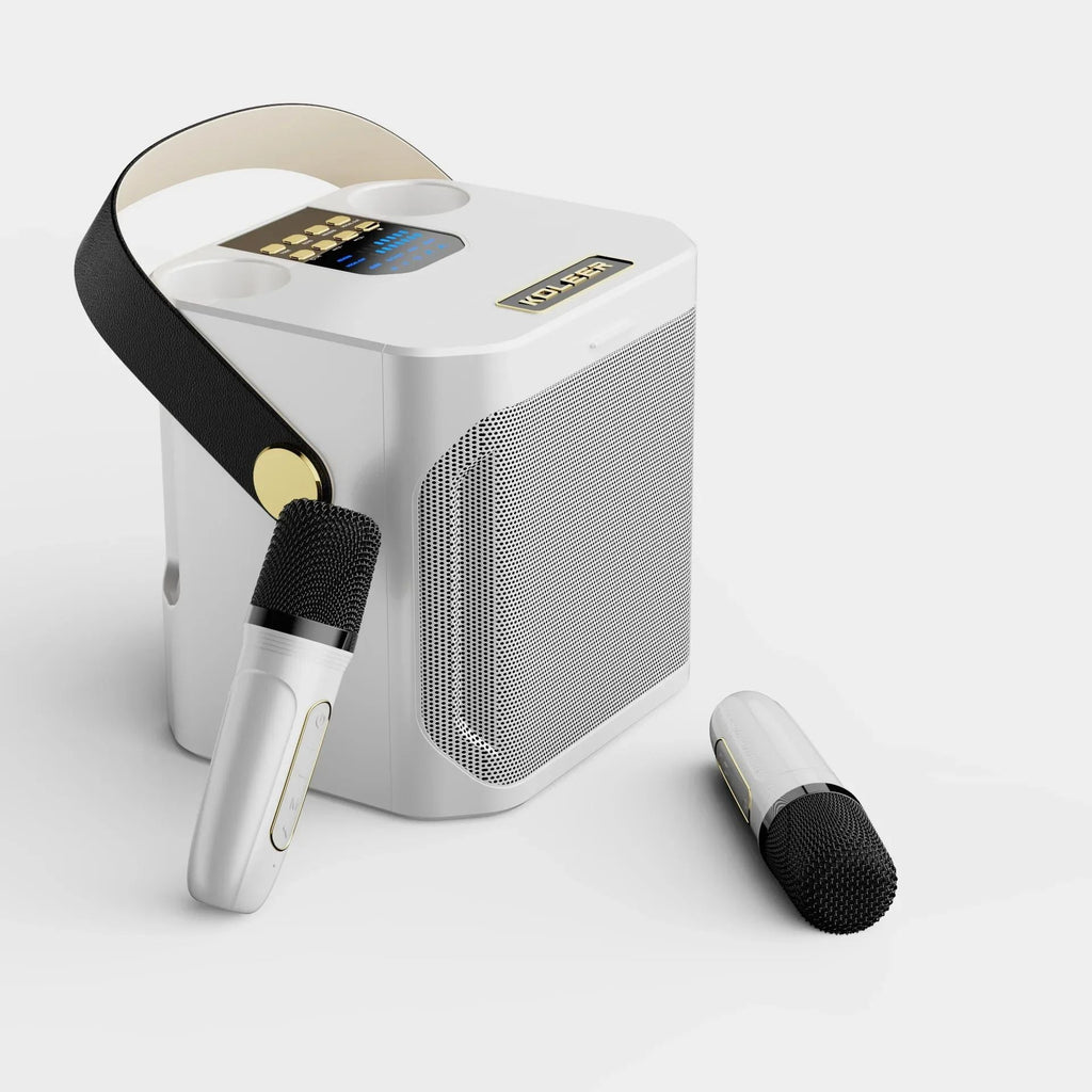Mosrugs | Karaoke Bluetooth Speaker | 360° Surround Sound, Dual Microphones & Portable for Parties and Outdoor Gatherings