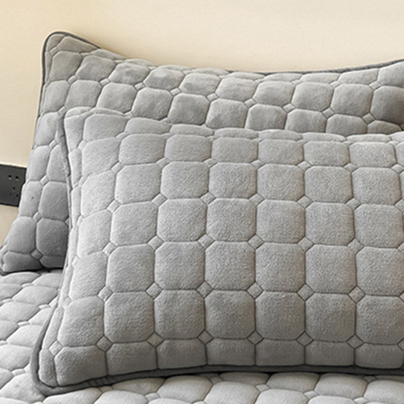 Mosrugs | Modern Soft Throw Blanket with Square Texture – Stylish Fluffy Bed & Sofa Cover
