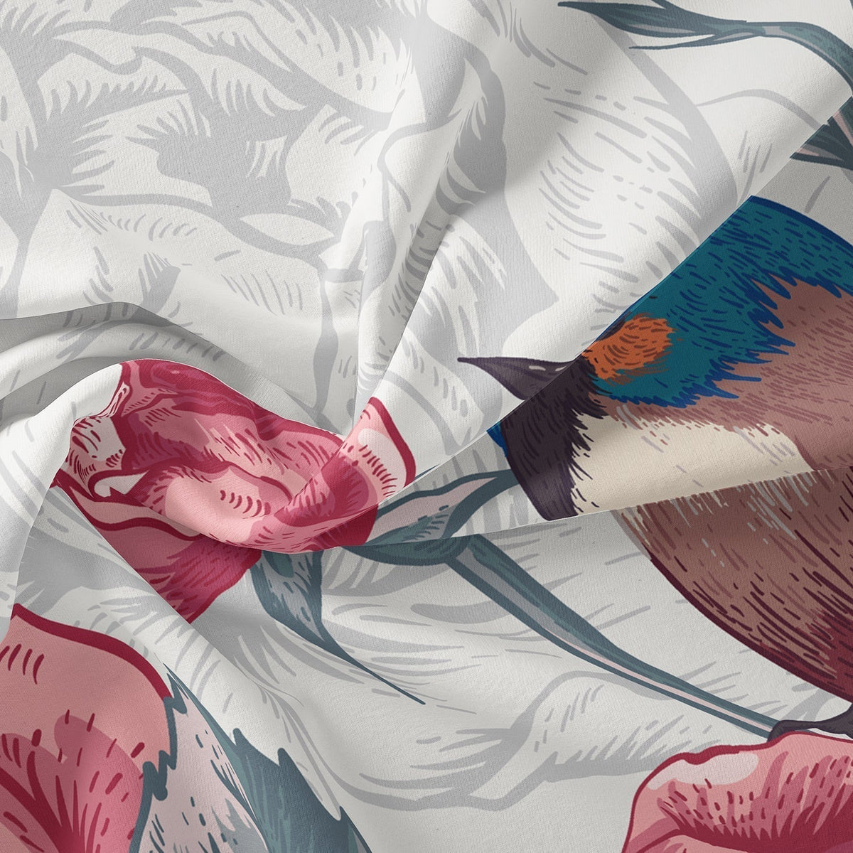 Mosrugs | PetalFlight - Soft Floral and Bird Bed Linen