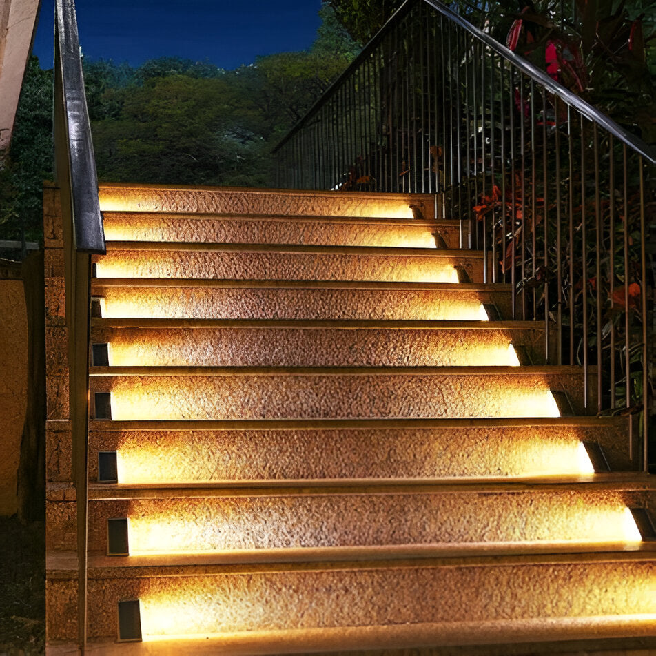 Mosrugs | 2-Pack Triangular Solar Step Lights – IP67 Waterproof LED Outdoor Garden Lights