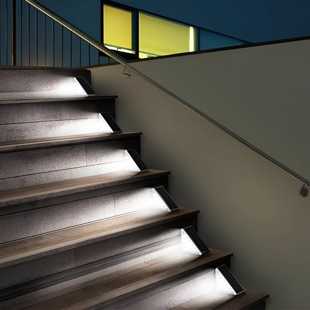 Mosrugs | 2-Pack Triangular Solar Step Lights – IP67 Waterproof LED Outdoor Garden Lights