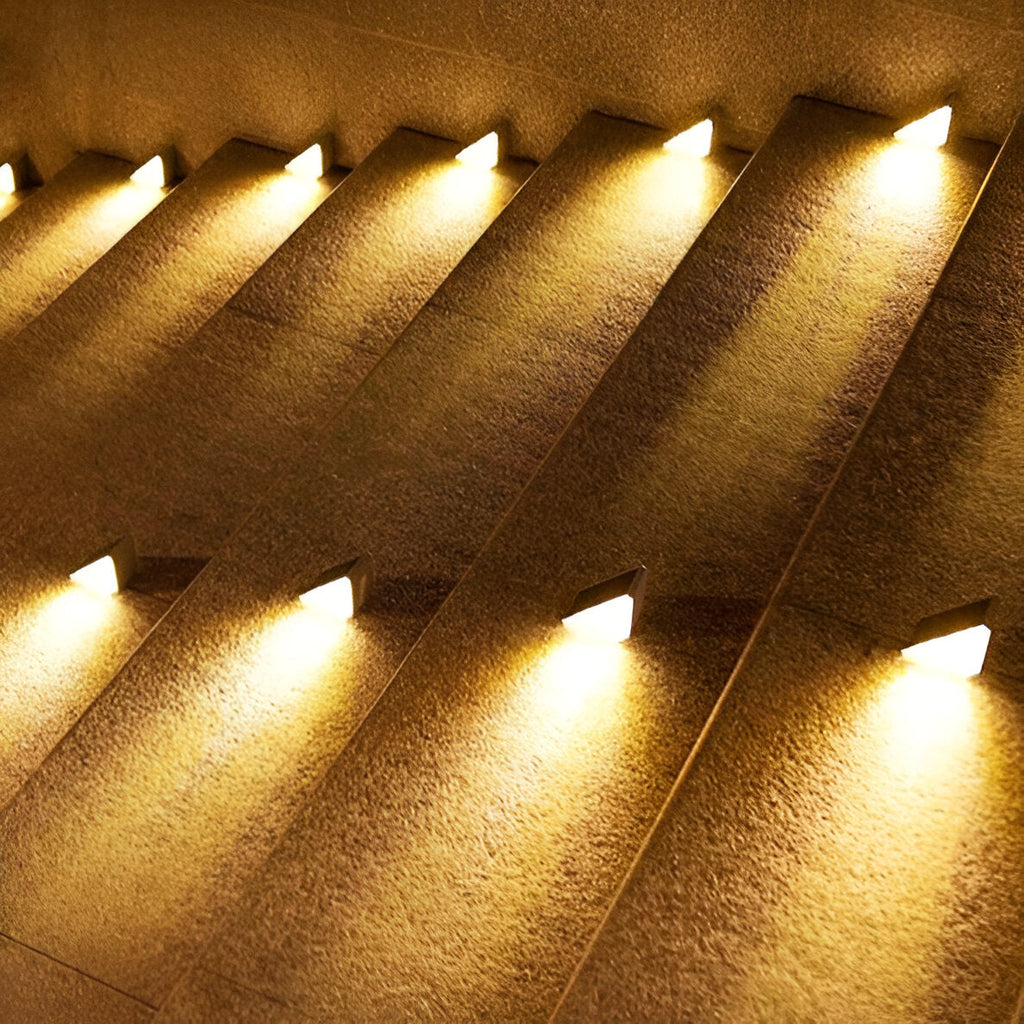 Mosrugs | 2-Pack Triangular Solar Step Lights – IP67 Waterproof LED Outdoor Garden Lights
