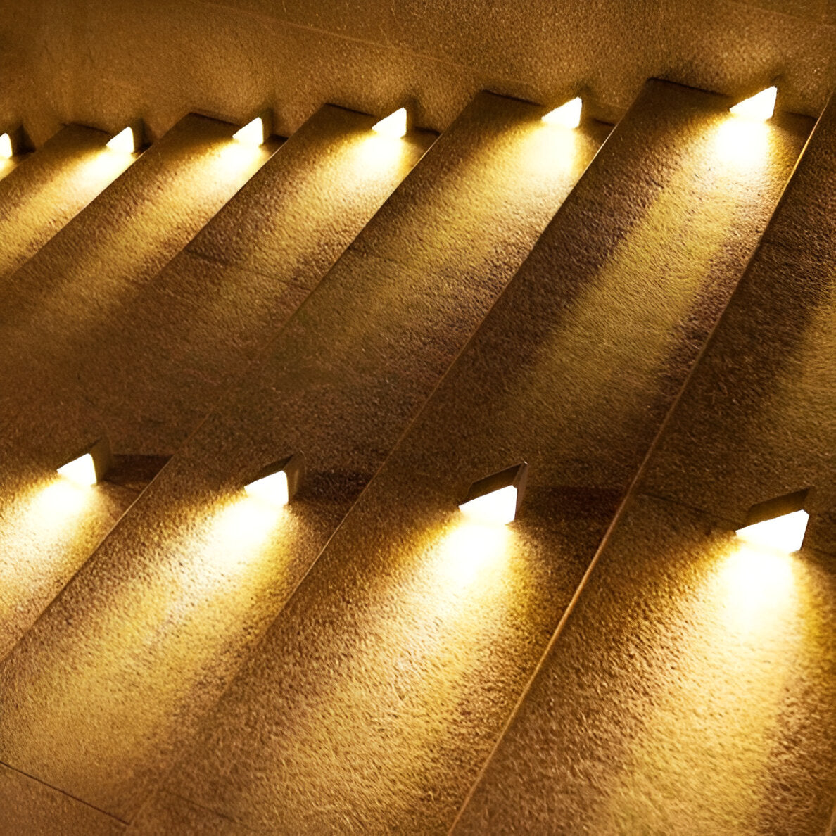 Mosrugs | 2-Pack Triangular Solar Step Lights – IP67 Waterproof LED Outdoor Garden Lights