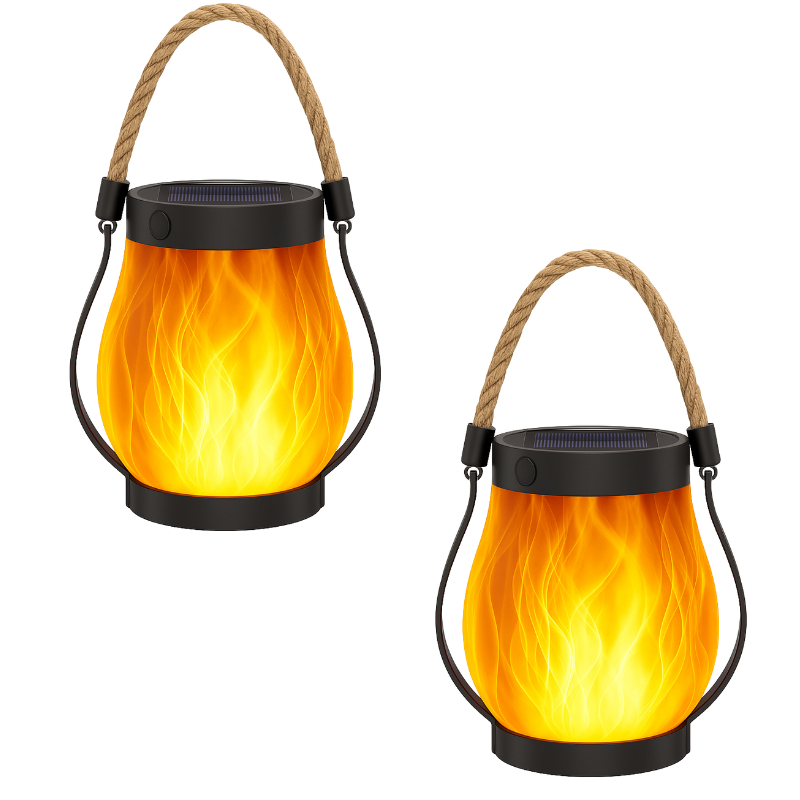 Mosrugs | Solar-Powered Outdoor Lantern | Realistic Flame Effect, All-Weather Proof & Ideal for Cozy Evenings on the Patio or Balcony