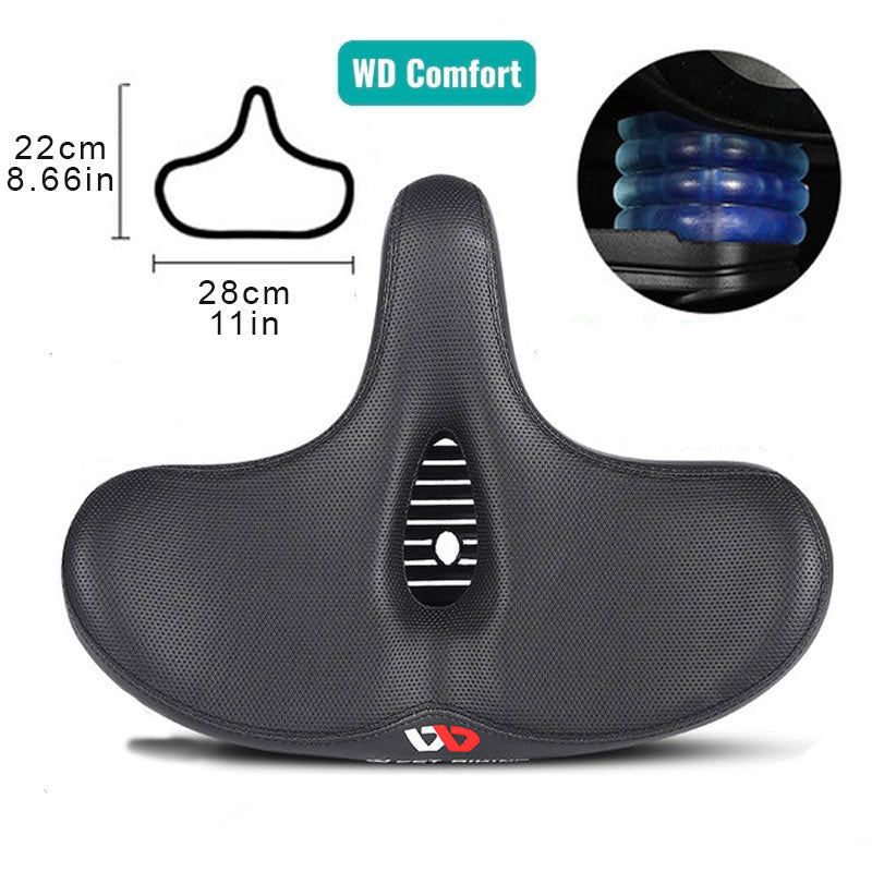 Mosrugs | RideEase - Extra Wide & Breathable Comfortable Bike Saddle, Ergonomic Bicycle Seat