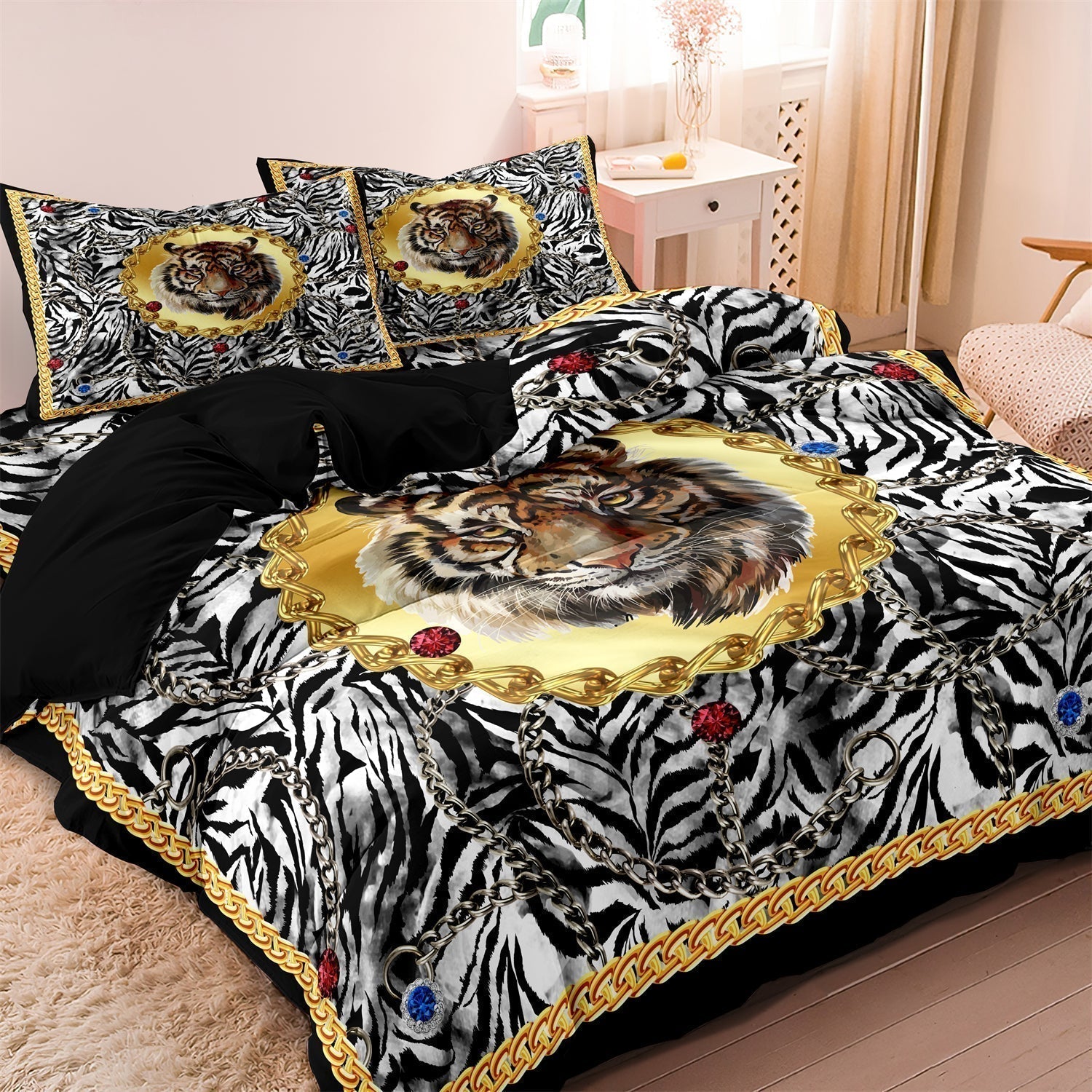 Mosrugs | SavannaRoar - Tiger-Inspired Kids' Bedding