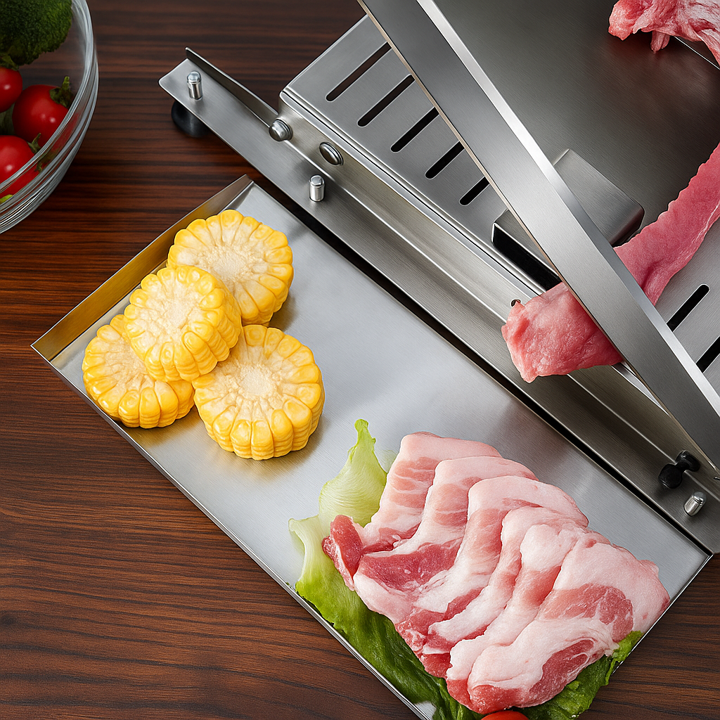 Mosrugs | SlicePro – Stainless Steel Food Slicer for Home Use | Adjustable Thickness | Precision Cutting