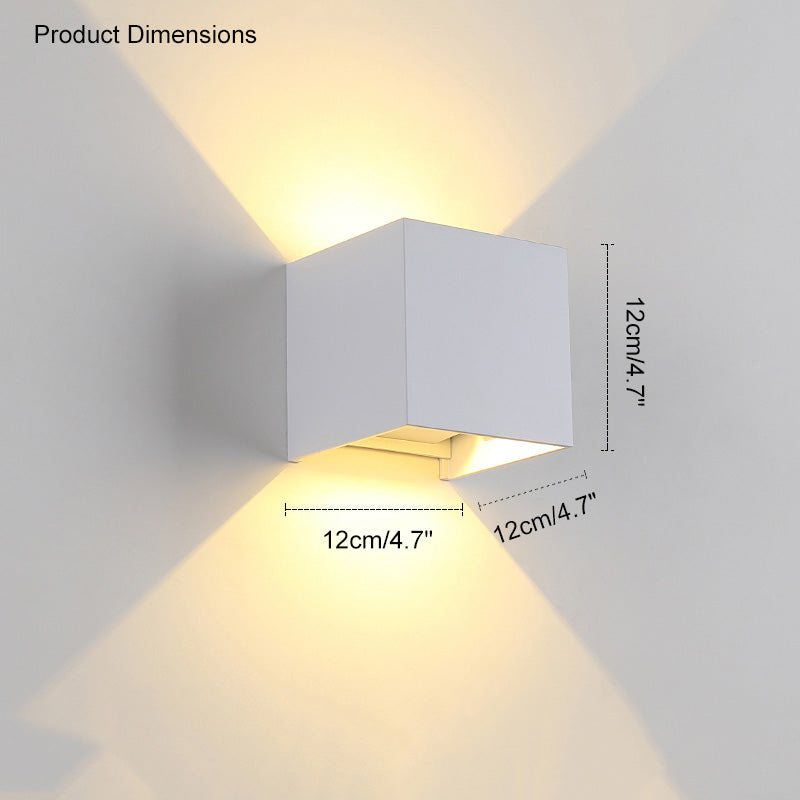 Mosrugs | LED Outdoor Up Down Wall Light | Waterproof Metal Fixture for Patio. Garden & Entryway Illumination