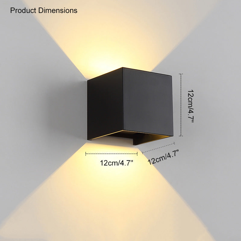 Mosrugs | LED Outdoor Up Down Wall Light | Waterproof Metal Fixture for Patio. Garden & Entryway Illumination