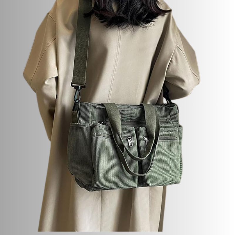 Mosrugs | Urban Cord Tote Stylish Corduroy Shoulder Bag – Spacious, Lightweight & Functional Everyday Tote