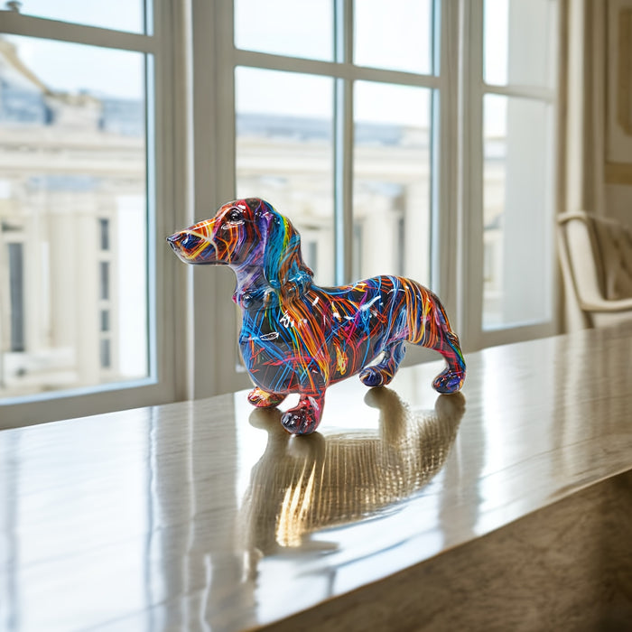 Mosrugs | Dachshund Delight – Colourful Dachshund Ornament for a Playful Touch at Home