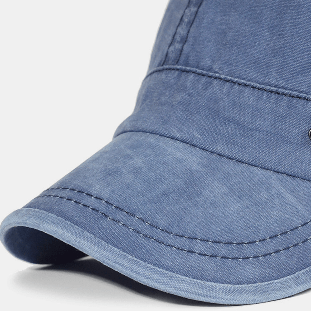 Mosrugs | Adjustable Washed Cotton Military Flat Cap for Men – Classic Army Style Hat