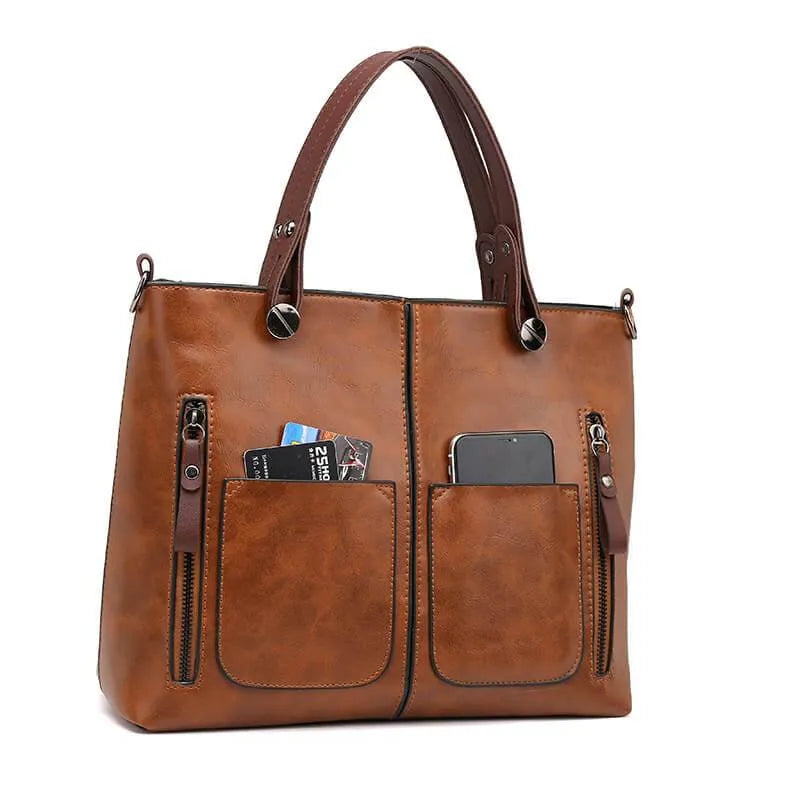 Mosrugs | Elly – Women’s Vintage Leather Shoulder Bag | Handmade & Elegant Design