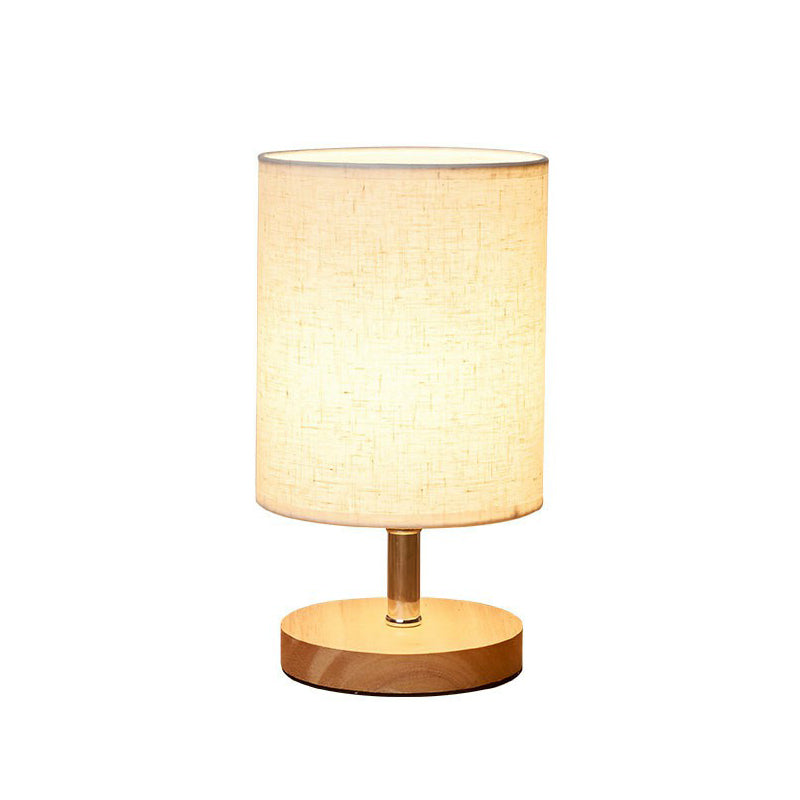 Mosrugs | LinenWood Minimalist Table Lamp – Natural Wooden Base & Linen Shade for Warm, Modern Lighting