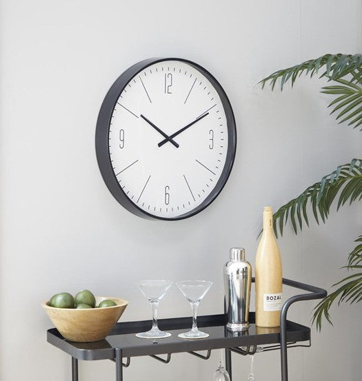 Mosrugs | BlackGlo - Timeless Black Glass Clock