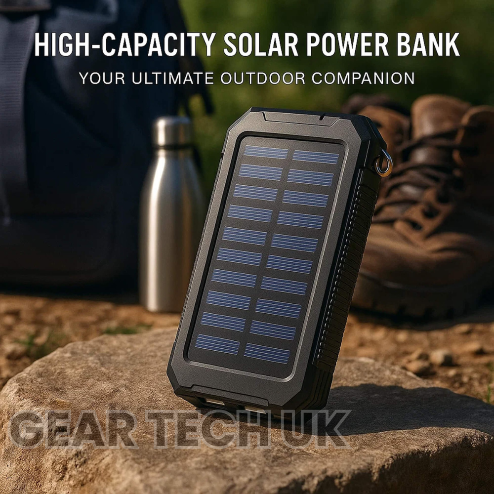 Mosrugs | Fishing Power Bank 50000 mah Waterproof Solar Charger | Fishing Battery Pack with USB-C Fast Charging & LED Light