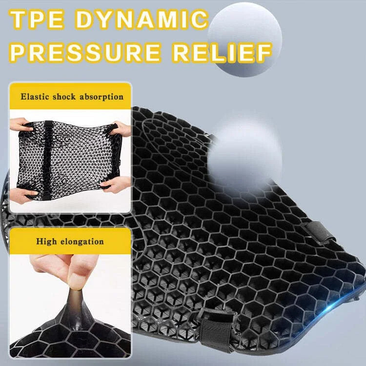 Mosrugs | HoneyRide – 3D Honeycomb Shock-Relief Motorcycle Seat Cushion